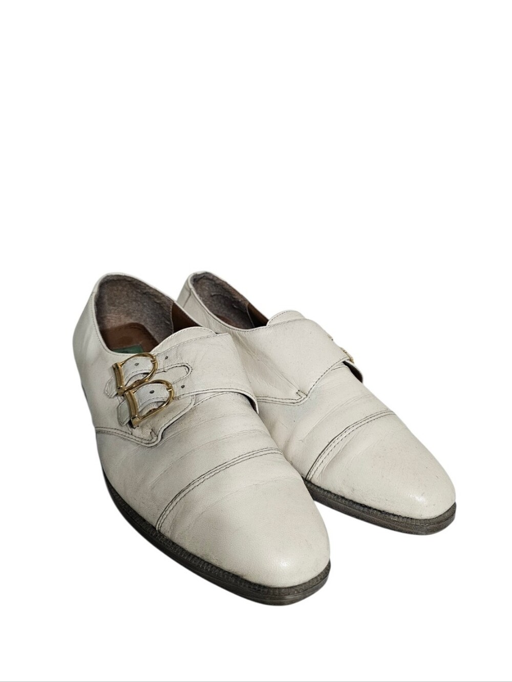 Giorgio Brutini Men’s 8 Tan Double Monk Strap Loafers Made in Italy